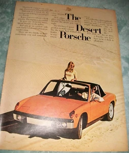 1973 Porsche 914 medie dimensioni auto colore Mag annuncio -"The Desert Porsche" - Foto 1 di 1