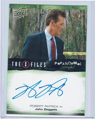 X-Files UFOs and Aliens 2019 Paranormal Script Auto A-RP Robert Patrick Doggett - Image 1 of 2