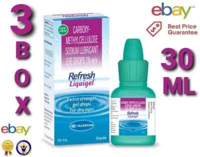 REFRESH LIQUIGEL OFFICIAL 3 Pack 30 ml Lubrificante Gel Occhi FRESCO - Immagine 1 di 4