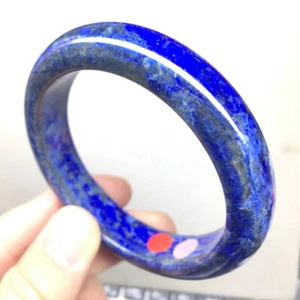 Inner Diameter 59mm Natural Lapis Lazuli Gemstone Crystal Bangle Bracelet AAA - Picture 1 of 3