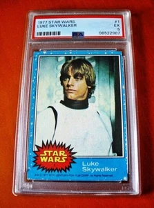 1977 Star Wars #1 LUKE SKYWALKER! Topps Trading Card ~ PSA 5 - Picture 1 of 1