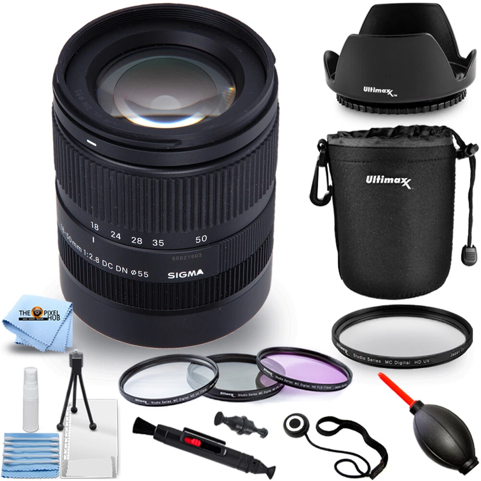 Sigma 18-50mm f/2.8 DC DN Contemporary Lens for Sony E - 10PC Accessory Bundle - Image 1 of 4