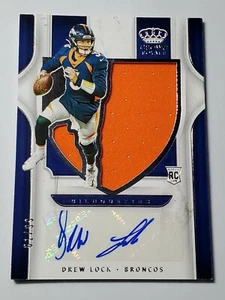 Drew Lock 2019 Panini Chronicles Crown Royale Rookie Jersey Auto RC /99 Broncos - Picture 1 of 5