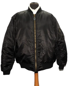 GREAT BENTLEY MA1 AIRMAN BOMBER JACKET BLACK XXL - Picture 1 of 12