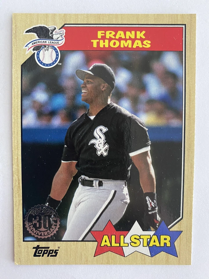 2017 Topps  #87-175 Frank Thomas 1987 Topps Baseball 30th Anniversary Card - Image 1 of 2