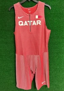Men's Nike Elite Pro QATAR Track & Field Singlet Speed Suit CI8902-611 Sz XL - Picture 1 of 3