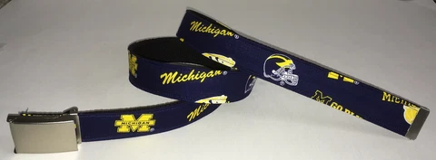 Michigan Wolverines BELT NCAA Fan Game Gear College Alumni Team Apparel MICH MI Cover