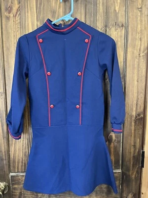 Винтажный Miss Pops Dotty Dan Majorette матрос платье темно-красный костюм для Хэллоуина - Изображение 1 из 4