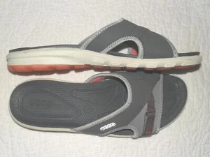 ECCO Gray Fabric Slip-on Slides Sandals EU 39 US 8 - 8.5 M - NEW - Picture 1 of 7