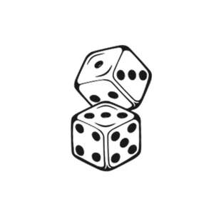 Dice TEMPORARY TATTOO long lasting waterproof spades player tat - Picture 1 of 2