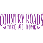 Country Roads Take Me Home Wall Sticker Decal  Quote Lyrics Home John Denver