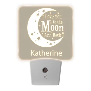 Personalized Night Light Wall Plug In Girls Boys Customized Gifts Baby Nursery - Picture 1 of 6