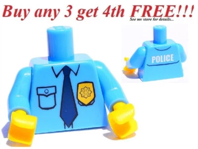 ☀️NEW LEGO Minifigure Minifig Torso Body Top Shirt Male/Female Police Officer #5 - Image 1 of 3