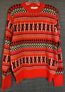 Campus Pullover Small Herren 100% Orlon Vintage 60er rot schwarz gelb Luxuslinie - Bild 1 von 8