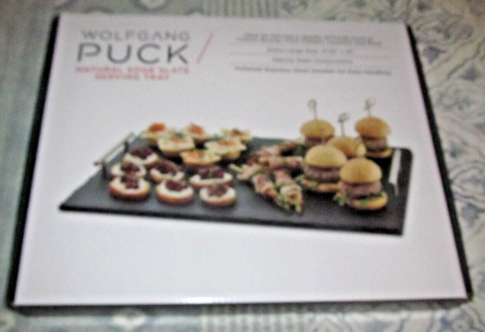 Wolfgang Puck 6pc Slate Serving Tray Set 17x13 Bar Appetizer Board Plate