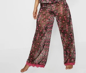 New Womens Ladies Pyjamas Nightwear Trouser Leopard Print UK 8 - Picture 1 of 1