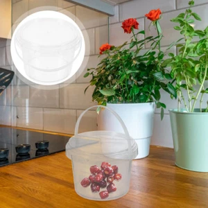 10 Pcs Storage Bucket Plastic Pail with Lid Food Grade Buckets Lids Small - Picture 1 of 12