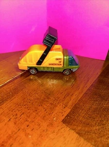 Vintage Hot Wheels Redline Dept Of Sanitation Truck Green Metal flake Paint - Picture 1 of 5