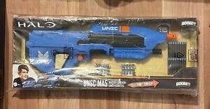 RARE Boomco Halo UNSC MA5 Blue Assault Rifle Mattel Assault Rifle Dart Gun NISB