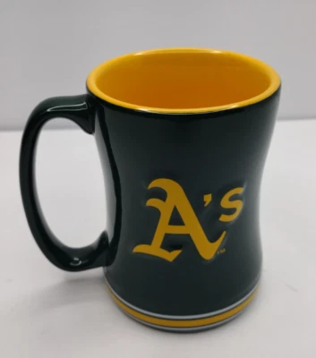 Taza MLB Oakland A's Athletics Equipo de Béisbol Marcas Boelter Verde/Amarillo 2014 Foto 1 de 4