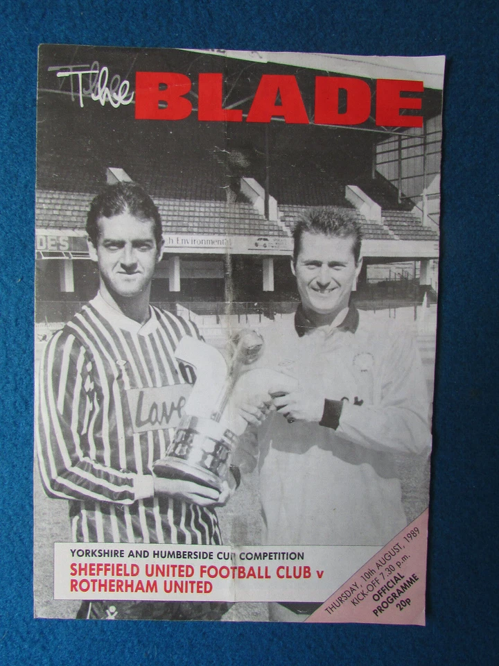Sheffield United v Rotherham United Friendly 10/8/89 Programme - Image 1 of 1