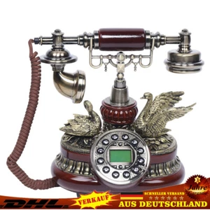Pro Retrotelefon Antik Nostalgie Design Braun Telefon Dekoration Festnetztelefon - Zdjęcie 1 z 8