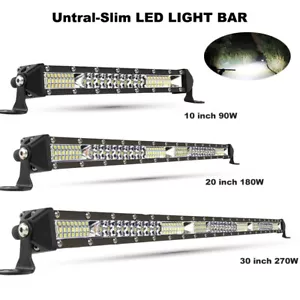 LED Bar Light Bar Driving Off Road 4WD ATV Truck Spot Flood Beam 10 20 30 40 50“ - Foto 1 di 17
