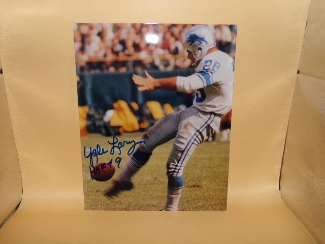 YALE LARY SIGNED DETROIT LIONS 8X10 PHOTO #3 RIP! - Image 1 of 1