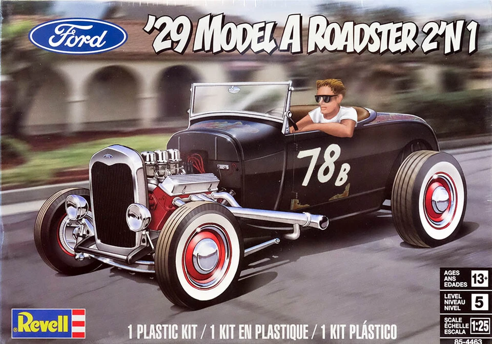 Revell USA 1929 Model A Roadster 2'n1 Bausatz 1 25
