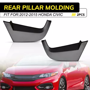 Left&Right Rear Door Window Pillar Molding Trim For 12-15 2013 2014 Honda Civic - Bild 1 von 7