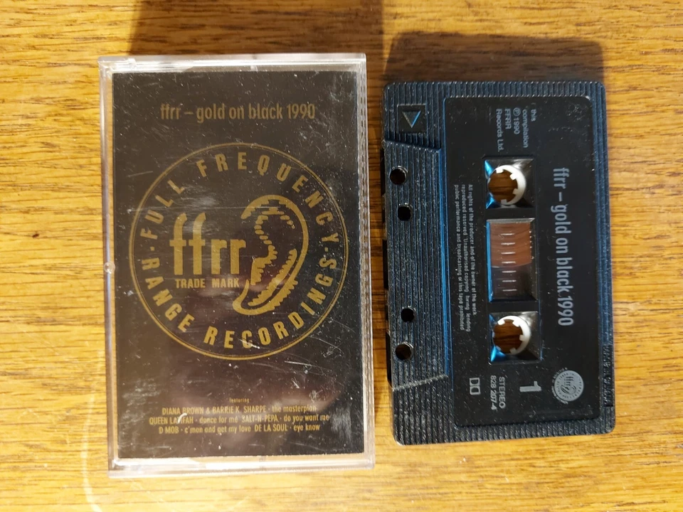 ffrr - gold on black 1990 Various Artists Cassette - Image 1 of 2