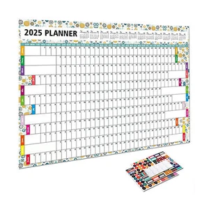 2025 Wall Calendar Large, 12 Month Annual Yearly Wall Planner Foldable Calendar - Picture 1 of 12
