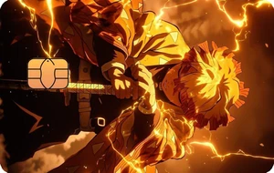 ZenitsuDemon Slayer Vinyl Credit Card Sticker Waterproof - Picture 1 of 3