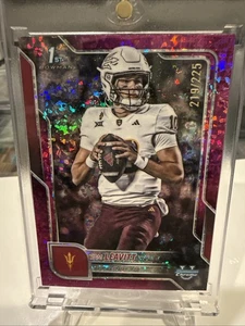 2025 Bowman Chrome U • Sam Leavitt • 1st Pink Mini Diamond /225 🔥 ASU - Picture 1 of 4