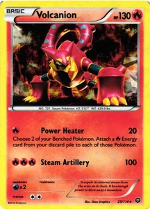 Volcanion - 25/114 (Cracked Ice Holo) Holo 025/114 Deck Exclusives NM - Picture 1 of 2