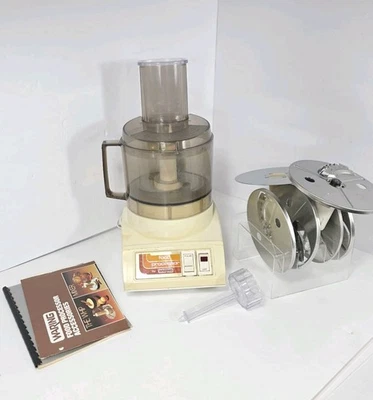 Vintage Food Processor Waring FP510 and Blade 805 W/ Blades Manual & Accessories - Image 1 of 4