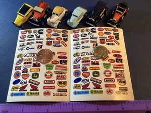 1/12 TO 1/14 RC SCALE RACE MOTO X BODY SPONSOR DECALS SHEET WATERPROOF GLOSS VYL - Picture 1 of 5