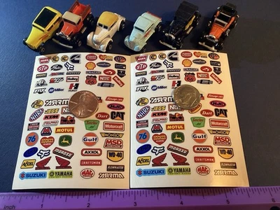 1/12 TO 1/14 RC SCALE RACE MOTO X BODY SPONSOR DECALS SHEET WATERPROOF GLOSS VYL - Image 1 of 4