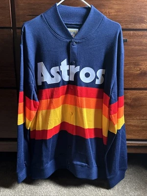 Houston Astros Jacket MLB Mitchell & Ness 1986 Rainbow Sweater Men Size XL - Image 1 of 4