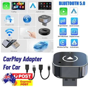 Wireless Carplay Android Auto Adapter USB Car Dongle Connect Box 2 in 1 Mini Box - Picture 1 of 11