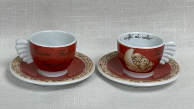 2 Vintage Thun for Wella  Limited edition Caffe' al solo Espresso cups & Saucers - Image 1 of 4