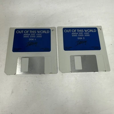 1991 OUT OF THIS WORLD Commodore Amiga By Interplay Disk 1 & 2 UNTESTED - Image 1 of 4