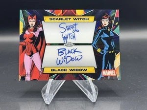 2025 TOPPS CHROME MARVEL SCARLET WITCH BLACK WIDOW AUTO BLACK REFRACTOR #6/10 - Picture 1 of 3