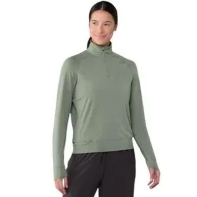 Pullover REI Co-op Active Pursuits manga larga cuarto cremallera talla LG verde piedra Foto 1 de 4