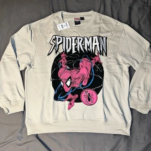 Marvel Spider-Man Tan crewneck sweatshirt Size XL Brand New With Tags - Picture 1 of 2