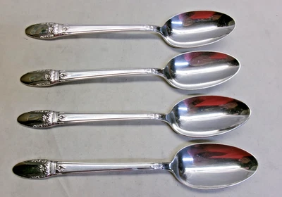 4 CUCHARAS PARA SERVIR PRIMER AMOR - POPULAR 1937 ROGERS FINE Foto 1 de 3