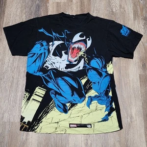 HUF x Marvel Venom Spiderman AOP T-Shirt Size M Discontinued Print Comic Cinema - Picture 1 of 9