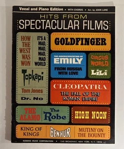 VTG 1965 Hits From Spectacular Films Songbook 40 Pages Bond Goldfinger Cleopatra - Picture 1 of 7