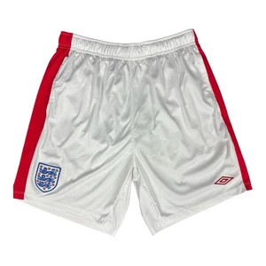 Umbro England National Team Home Futbol Soccer Shorts White Men’s L Embroidered - Picture 1 of 10