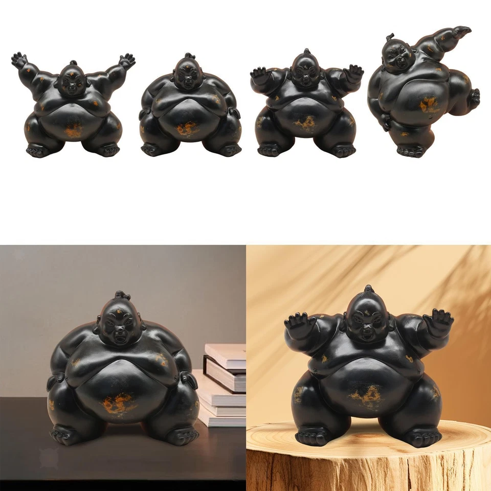 Figurine de lutteur de sumo Mini ornement pour animal de compagnie à thé
